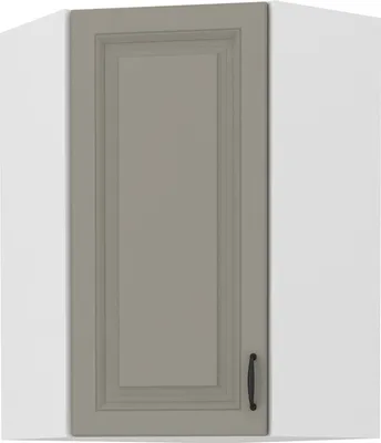 Zdjęcie produktu dla Szafka narożna wysoka SOPHIA – 60 x 60 cm, jasnoszara/biała