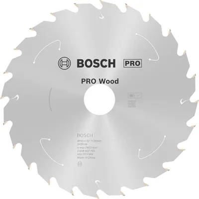 Productafbeelding van PRO Wood accuboormachine zaagblad, 190 x 1,6 x 20 mm, T24