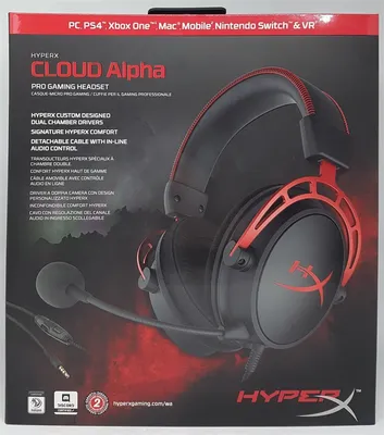 Obrázok produktu pre HyperX Cloud Alpha, Kábel, Hranie, 13 - 27000 Hz, 298 g, Slúchadlá s mikrofónom, Čierna, Červená