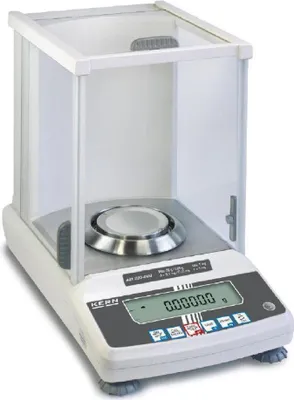 Produktbild von KERN & SOHN Analysenwaage, 0,101 kg, Weiß, Edelstahl, 8 kg