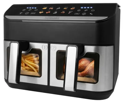 Obrázek produktu pro Gastroback Duo Family, Horkovzdušná fritéza, 9 l, 80 °C, 200 °C, 8 člověk/lidí, Dvojitý