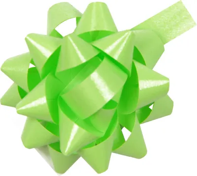 Produktbild von 10 Geschenkschleifen Rosetten 4cm , Farbe:hell grün