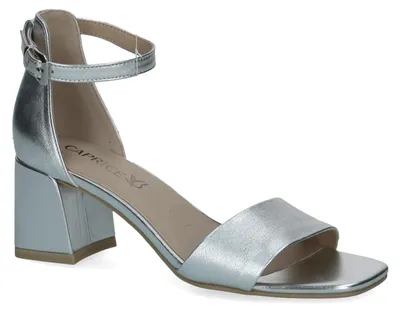Produktbild von Caprice Damen Sandale mit Absatz aus Leder, Metallic (SILVER METAL.), 42