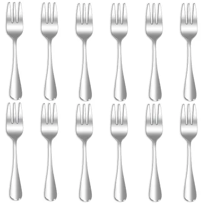 12er-Set Kuchengabeln 14,5 cm, Edelstahl, Dessertgabeln