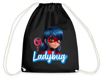Produktbild von Spreadshirt Miraculous Ladybug Tikki Turnbeutel, One size, Schwarz