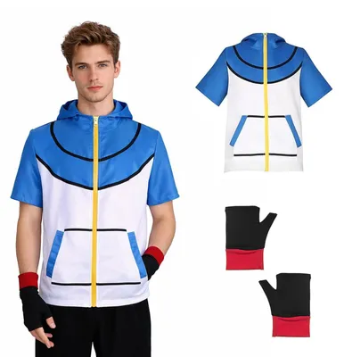 Produktbild von Solidchoice – Uni Anime Cosplay Kostüm mit Kapuze und Handschuhen