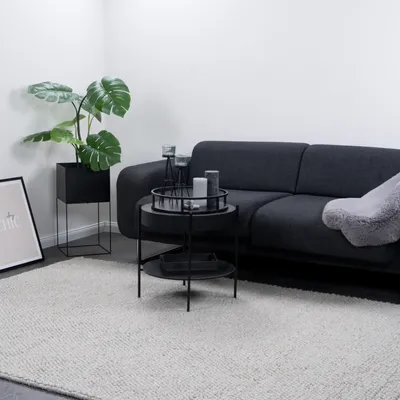 Produktbild von CONSILIO CONCEPT 120 x 170 Teppich Wohnzimmer Silber Wolle Wooly modern Designer Natur Melange dezent Matt luxus weich
