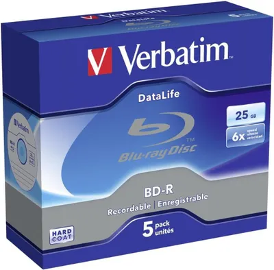 Productafbeelding van Inkjet Printable Blu-ray Schijven 25GB - 5 Stuks