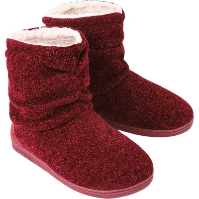 Produktbild von Damen Hausschuhe Stiefeletten Plüsch Warm Bequem Bordeaux 40-41 EU