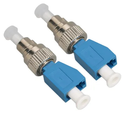 Immagine prodotto di 2 adattatori in fibra ottica per la ricerca di guasti, con connettore FC e connettore LC, fibra monomodale 9/125, design ibrido, riutilizzabili, a bassa perdita, adatti per VFL e CATV