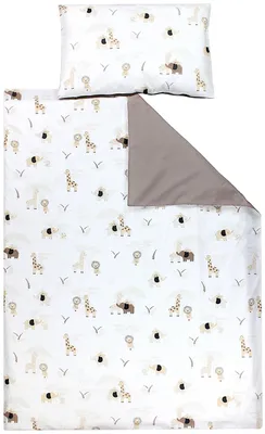 Produktbild von TupTam Kinder Bettwäsche Gemustert 2-Teilig Wendebettwäsche, Farbe: Savanne Beige / Dunkelbeige, Größe: 120x90 cm