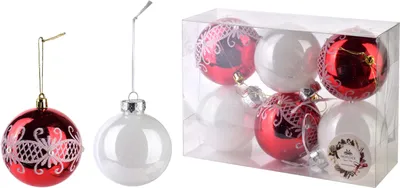 Immagine prodotto di Set di 6 decorazioni natalizie con motivo di Babbo Natale in viola - 8 cm in plastica