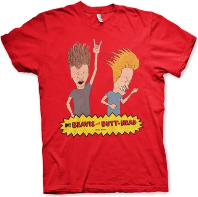 Produktbild von Beavis and Butt-Head Headbanging T-Shirt - Large - Red