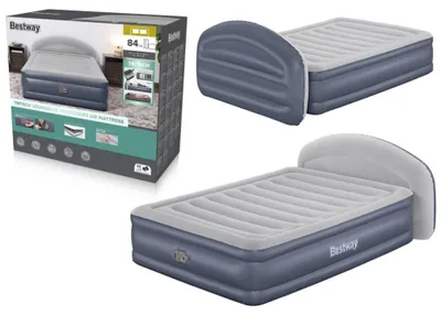 Zdjęcie produktu dla Bestway 671BD, Podwójny materac, Rozmiar królewski, Prostokąt, Wewnętrzna, Wbudowana pompa powietrza