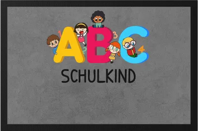 Produktbild von ABC Schulkind Fußmatte Einschulungsgeschenk 1. Klasse Grundschule Geschenkidee