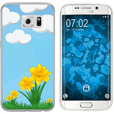 Produktbild von PhoneNatic Case kompatibel mit Samsung Galaxy S6 Edge Silikon-Hülle Ostern M4