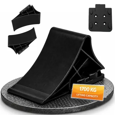 Zdjęcie produktu dla Klin pod koła - Zestaw 2 szt. - Do 900 kg na sztukę - PVC - Do przyczepy i samochodu