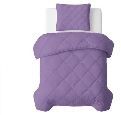 Produktbild von Sleeptime Lazy Bettdecke Uni Lavendel 140 x 200 Mit Kissenbezug cm