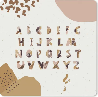 Produktbild von MuchoWow® Mauspad Mousepad Sprichwörter - Zitate - Alphabet - Kinder - Baby - Jungen - Mädchen 20x20 cm - Mousepads - Maus Mat - Pad - Mausunterlage - Desk Mat - Bureauartikeln