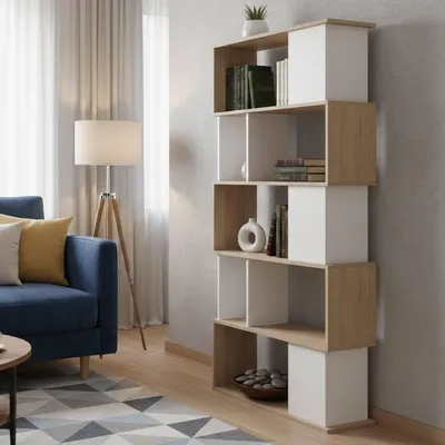 Produktbild von Dmora Regal Coralie 80x29,5x173,5 cm Braun 4 Böden, Bibliothek
