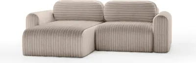 Produktbild von FEDVE Ecksofa Eckcouch Emmen Mini L Form Universell Sofa mit Schlaffunktion Bettkästen Couch Sofagarnitur Hellbraun (Ambience 4)