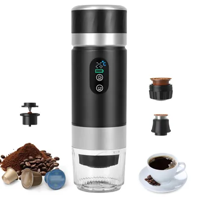 Tragbare Espressomaschine 3-in-1, 2 Modi, 90 °C, digitales Display