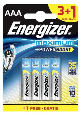 Productafbeelding van Energizer MAX Plus AAA microbatterij, 3 stuks + 1 gratis