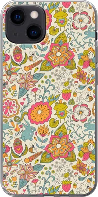 Produktbild von MuchoWow® Handyhülle Schutzhülle Hülle für Telefoonhoesje iPhone 13 Mädchen - Kaninchen - Frosch - Muster - Mädchen - Kinder - Kinder - Kind Silikon Softcase Handy Hülle - Karteninhaber