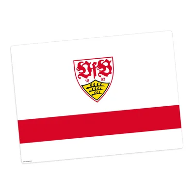 Produktbild von Tischset | Platzset abwaschbar -„VfB Stuttgart - Brustring rot" aus Premium Vinyl - 44x32 cm – rutschhemmend, abwaschbar - Germany