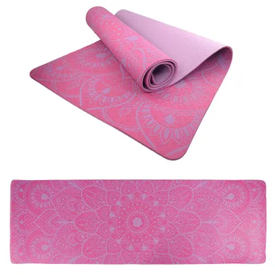 Obrázok produktu pre LIFEFIT® YOGA MAT MANDALA DUO, 183x58x0,6cm, bordová