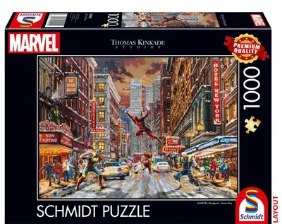 Produktbild von Thomas Kinkade Studios: Marvel - Deadpool, Snow Day (1000 Teile)
