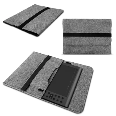 Produktbild von Filz Hülle für GAOMON M106K Schutz Tasche Grafiktablett Schutzhülle Tablet CoverFarbe:Grau