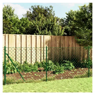 Produktbild von Maschendrahtzaun mit Bodenhülsen Grün 0,8x25 m