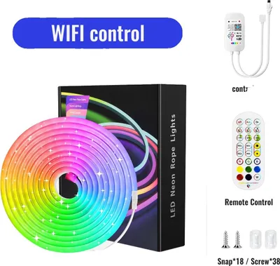 Obrázek produktu pro LED neonové lanové osvětlení, inteligentní ovládání, vodotěsné provedení, ovládání WIFI, 10 m