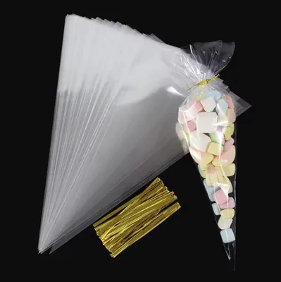 Immagine prodotto di CHPN - Sacchetti per caramelle - Sacchetti per dolcetti - Sacchetti per feste - Trasparenti - Sacchetti di cellofane con chiusura - Ideali per feste per bambini - Sacchetti per feste - 18/37 cm - 50 pezzi - Contenenti dolcetti