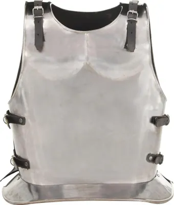 Produktbild von vidaXL Mittelalterlicher Ritter-Brustpanzer Kürass LARP Replik Silbern Stahl