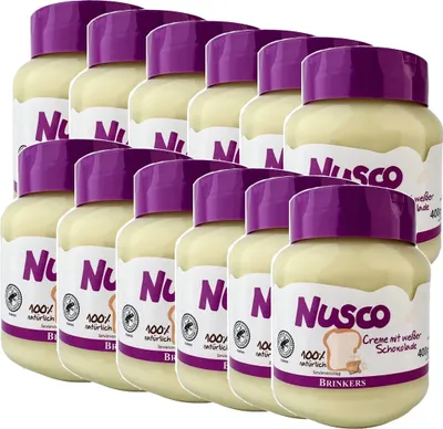 Produktbild von 12x Nusco Creme mit weißer Schokolade 400g