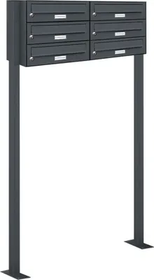 Produktbild von 6er Standbriefkasten Anlage Freistehend RAL 7016 - Anthrazit
