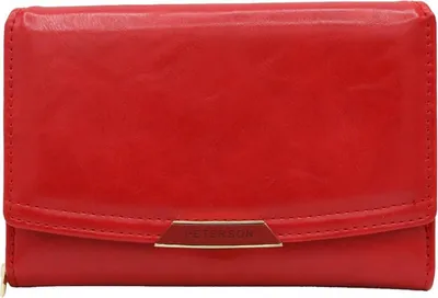 Image de Portefeuille classique pour femmes en éco-cuir avec fermeture à bouton-pression - Peterson