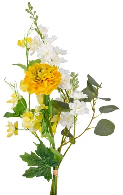 Produktbild von CREATIV green Rittersporn Mix Bund 63 cm Gelb – Kunstblumen Strauß künstlich für Vase, Dekoblumen naturgetreu, Stiele einzeln dekorierbar