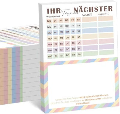 Produktbild von Notizblöcke DIN-A7, 50 Blatt, Regenbogen Design, bunt, für Schule