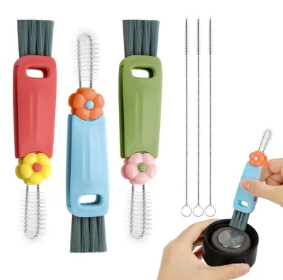 3-in-1 Reinigungsbürsten-Set, 3 Stück, für Deckel & Flaschen