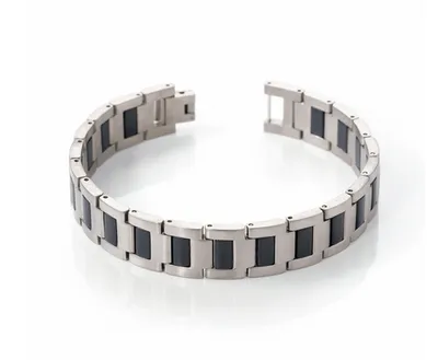 Produktbild von Boccia Damen Armband aus Titan mit Kautschuk in bicolor - 0334-01