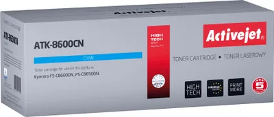 Produktbild von Activejet ATK-8600CN Tonerkartusche (Ersatz für Kyocera TK-8600C; Höchste; 20000 seiten; cyan), 0 Seiten, 20000 Seiten, Cyan, 1 Stück(e)