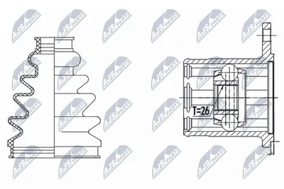 Produktbild von NTY Gelenksatz Antriebswelle Hinten Links Hinten Rechts für SUZUKI SX4 (EY, GY) NPW-SU-015