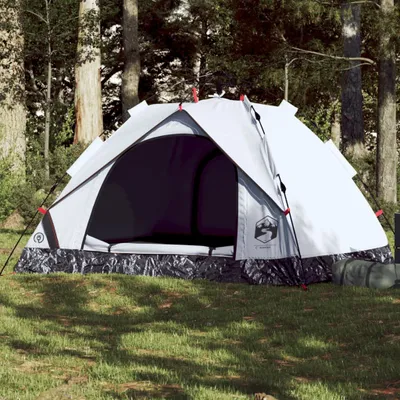 Produktbild von "im Angebot" Kuppel-Campingzelt 3 Personen Weiß Verdunkelt Quick Release - Campingzelte CC17515