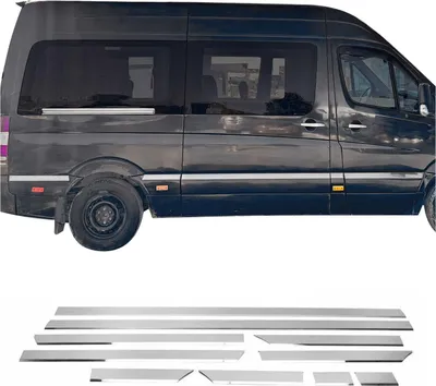 Obrázek produktu pro Ochrana bočních dveří pro Mercedes Sprinter W906 2006-2018 L4 Long chrom