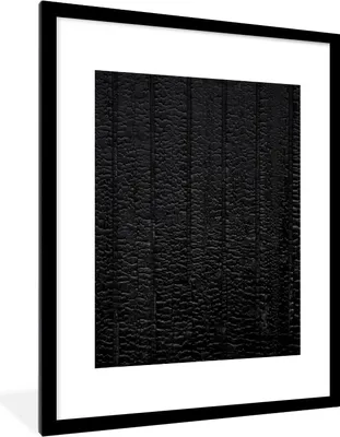 Produktbild von MuchoWow® Gerahmtes Poster Schwarz - Design - Textur - Lederoptik 60x80 cm - Poster mit Schwarzem Bilderrahmen Wandposter Rahmen Foto Bilder - Wohnzimmer - Dekorationen - Prämie