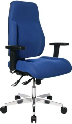 Produktbild von Topstar Bürodrehstuhl blau Lehnen-H.600mm Sitz-Höhe 430-510mm ohne Armlehnen - PI990BC6