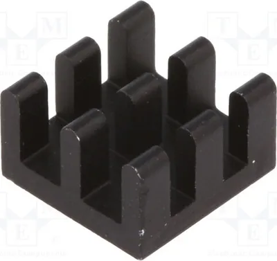 Produktbild von 1x Radiator: geprägt L: 10mm W: 10mm schwarz H: 6mm Aluminium ICKBGA10X10 Kühler